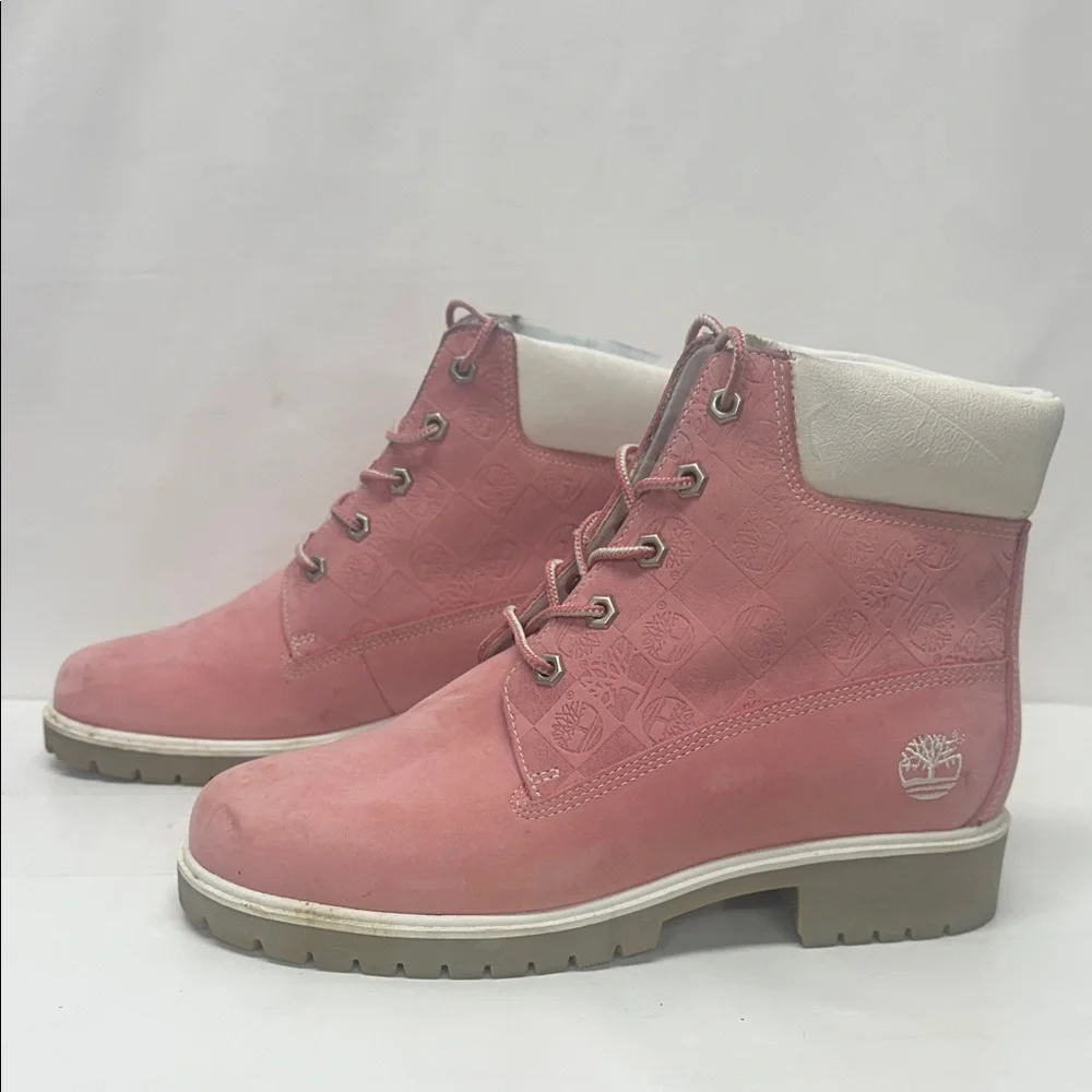 Timberland Women's Lace-Up Pink Chukka Boots - Picture 3 of 7